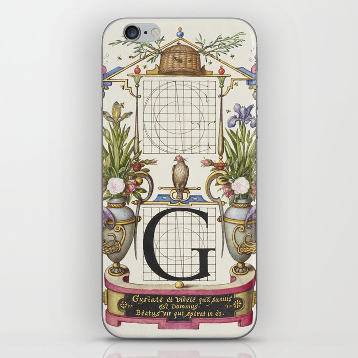 Vintage calligraphic poster 'G' iPhone Skin