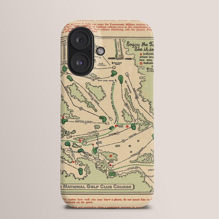 Augusta National Golf Club 1954 Masters Score Card & Distances