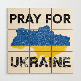 Pray For Ukraine Wood Wall Art