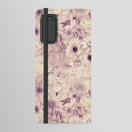 desert mist and purple floral bouquet aesthetic cluster Android Wallet Case