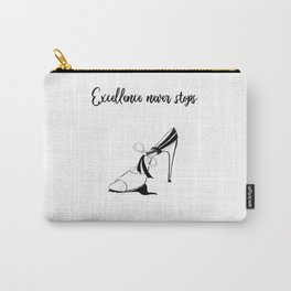 Motivational Slogan Black and White Carry-All Pouch
