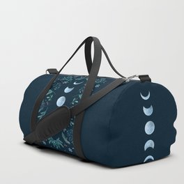 Moonlight Garden - Teal Snow Duffle Bag