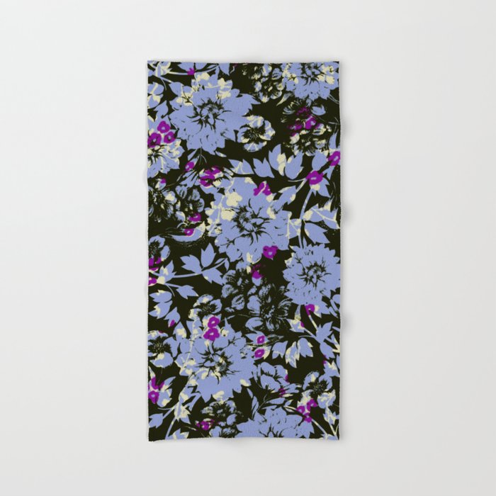 Big Sky Blue Dahlia On Black Hand Amp Bath Towel By
