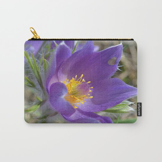 Purple Pasqueflower Carry-All Pouch