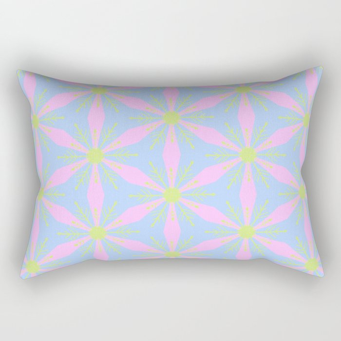 vintage flower, snowflake pattern Rectangular Pillow