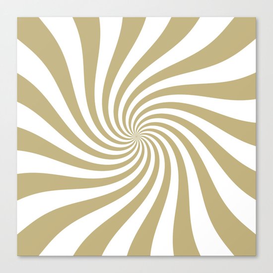 Swirl (Sand/White) Canvas Print