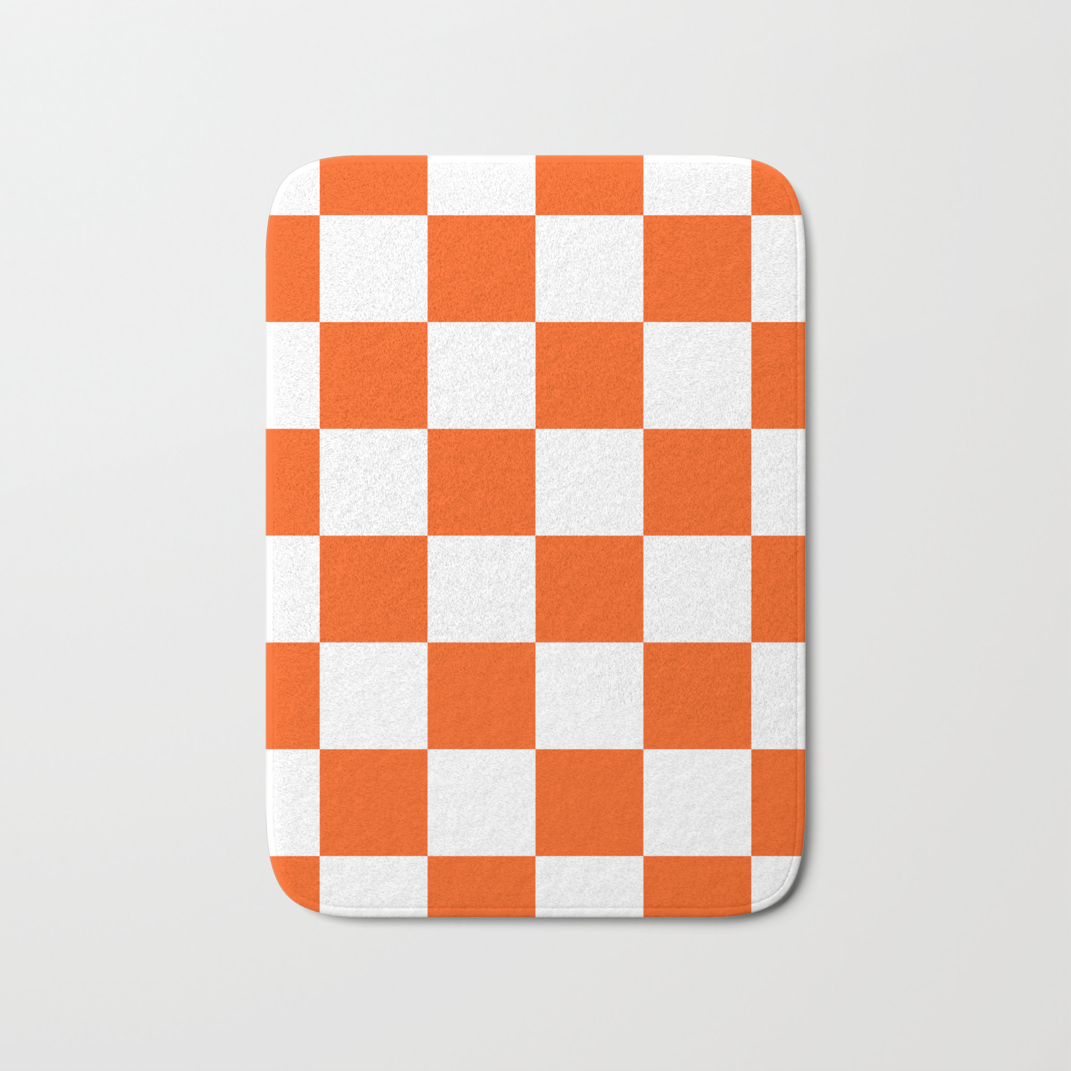 orange bath mat
