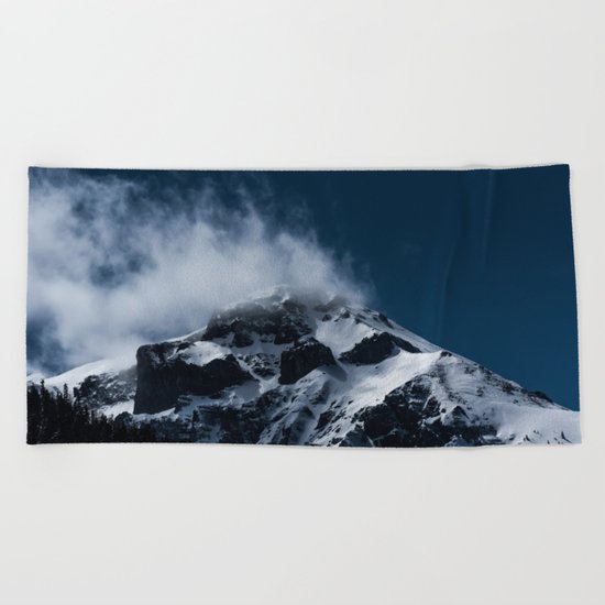 Crushing clouds #mountain #snow Beach Towel