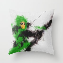 Green Arrow Throw Pillow
