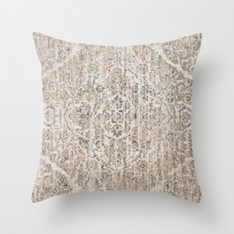 Persian Area Rugs Beige Throw Pillow