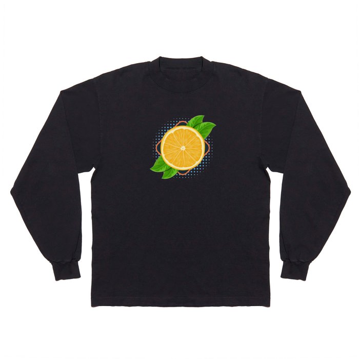 Orange Juicy Juice Fruit Long Sleeve T Shirt