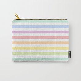 Pastel Rainbow Stripes Carry-All Pouch