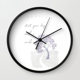 Start your day with a smile - Japandi Style Wall Clock