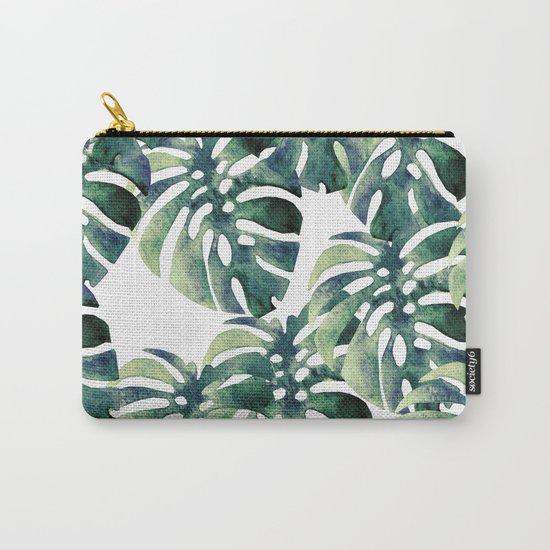 Monstera Pattern Carry-All Pouch