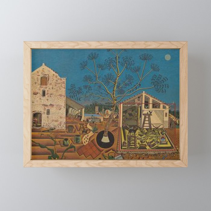The Farm by Joan Miró Framed Mini Art Print by ZestForArt