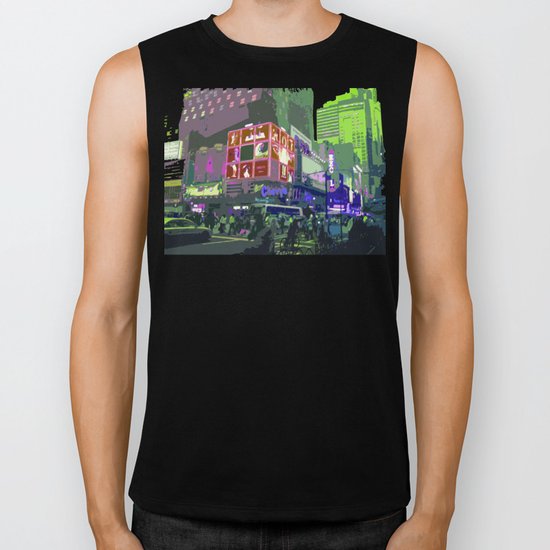 NY#10 Times Square3 Biker Tank