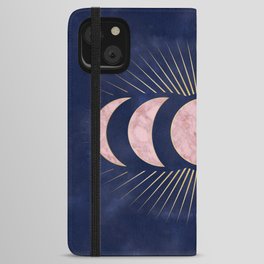 Rose Gold Moon iPhone Wallet Case