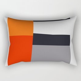 Modern Vintage Minimal Inspired Geometric Colorfield Art Print Rectangular Pillow