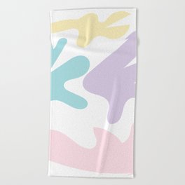 24 Abstract Shapes Pastel Background 220729 Valourine Design Beach Towel