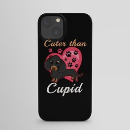 Dog Animal Hearts Day Cuter Cupid Valentines Day iPhone Case