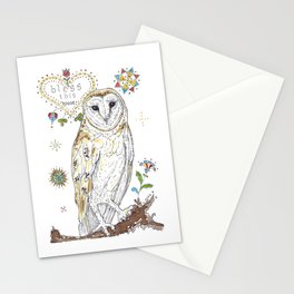 Barn Owl Blessing Stationery Cards