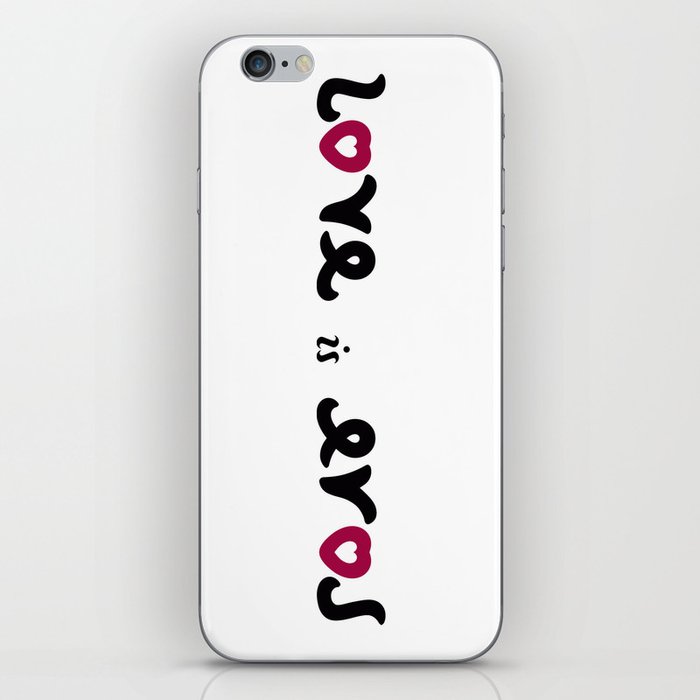 LOVE IS EROS ambigram iPhone Skin
