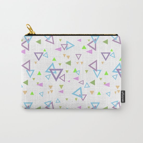 Abstract triangles pattern with triangular Carry-All Pouch
