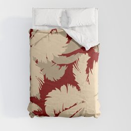 Palm Trees Red & Beige Comforter