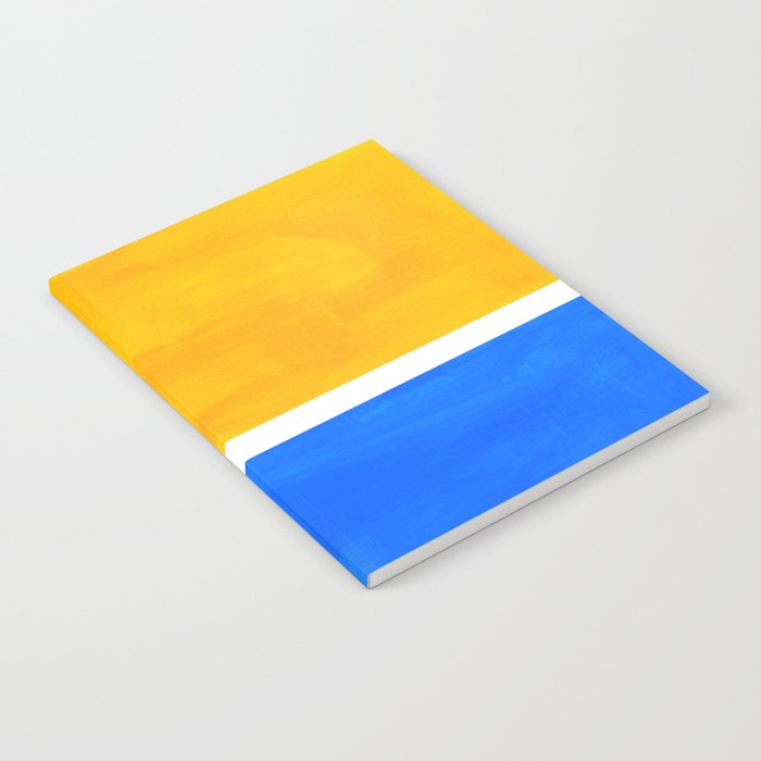 Primary Yellow Cerulean Blue Mid Century Modern Abstract