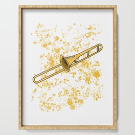 Trombone Doodle Trombonist Brass Players Serving Tray