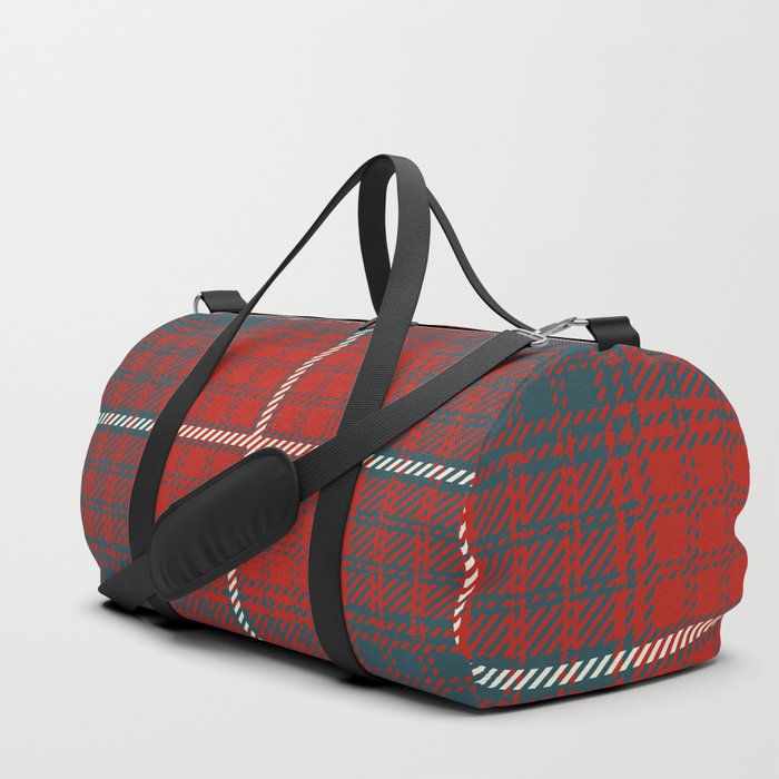 Red an Blue Square Pattern Duffle Bag