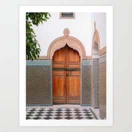 Wooden doors of Marrakech | Morocco travel photography Art Print