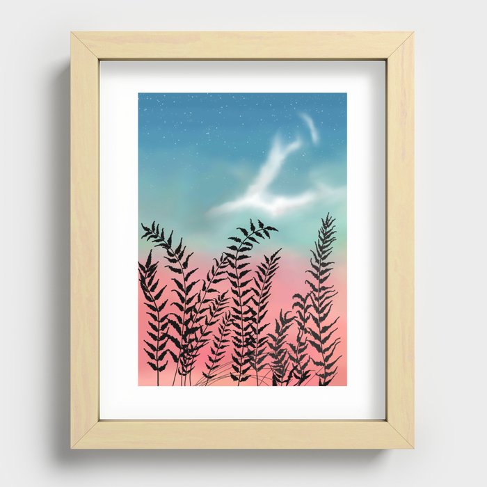 The pink field Recessed Framed Print
