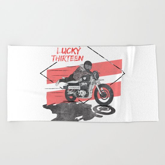 Lucky Thirteen Beach Towel