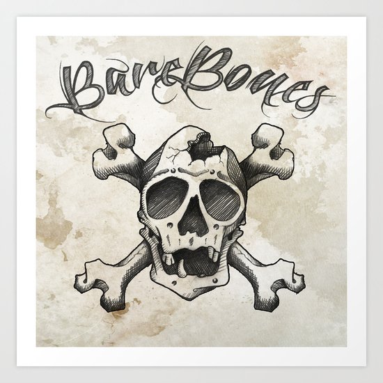 cross bones Art Print