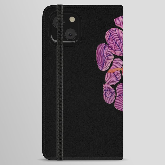 Purple Watercolor Zentangle Tree iPhone Wallet Case