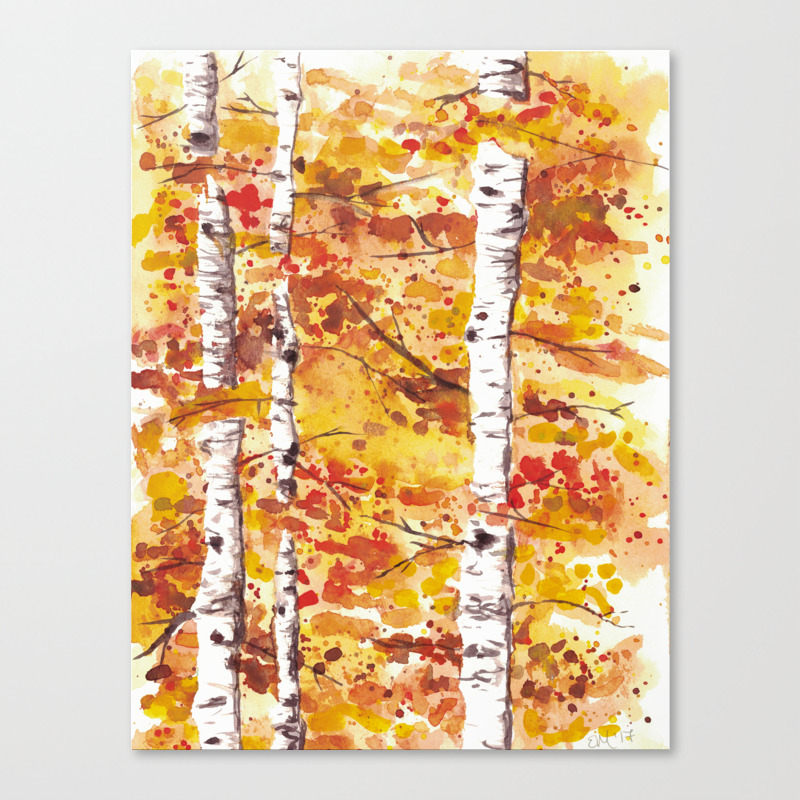 Sostén Deportivo White Fall Birch Trees With Autumn Leaves 