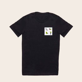 geometric bird print T Shirt