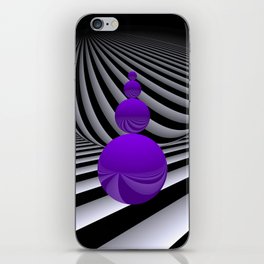 opart and violet spheres iPhone Skin