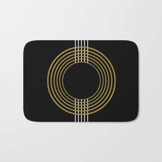 GUITAR IN ABSTRACT (geometric art deco) Bath Mat