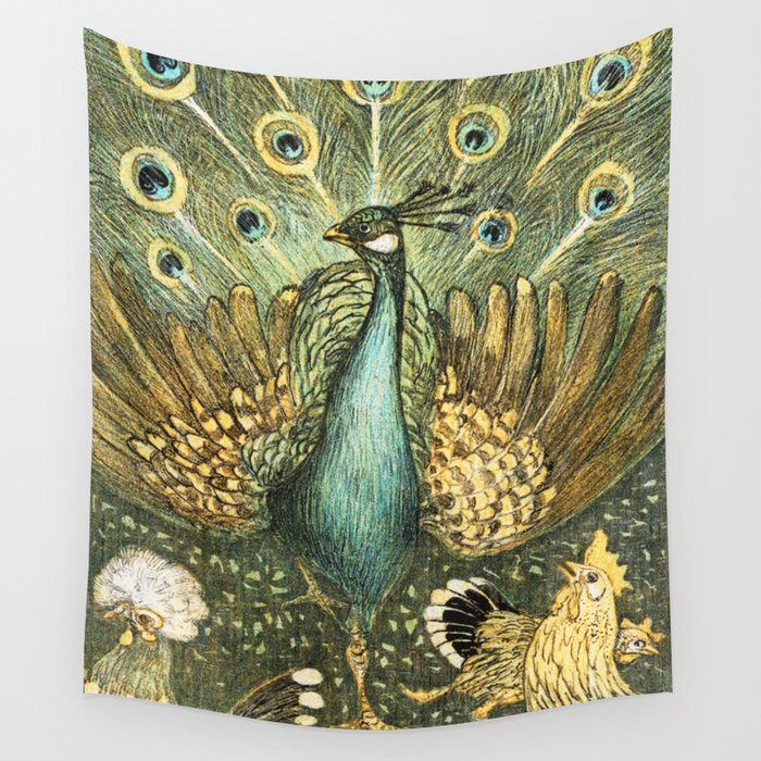 Peacock tapestry hot sale wall hangings