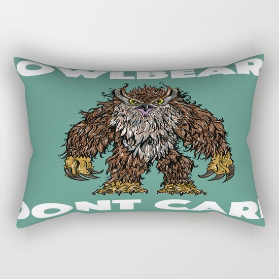 Owlbear Dont Care Rectangular Pillow