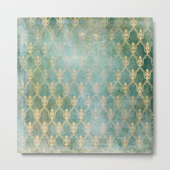 Damask Vintage Pattern 02 Metal Print