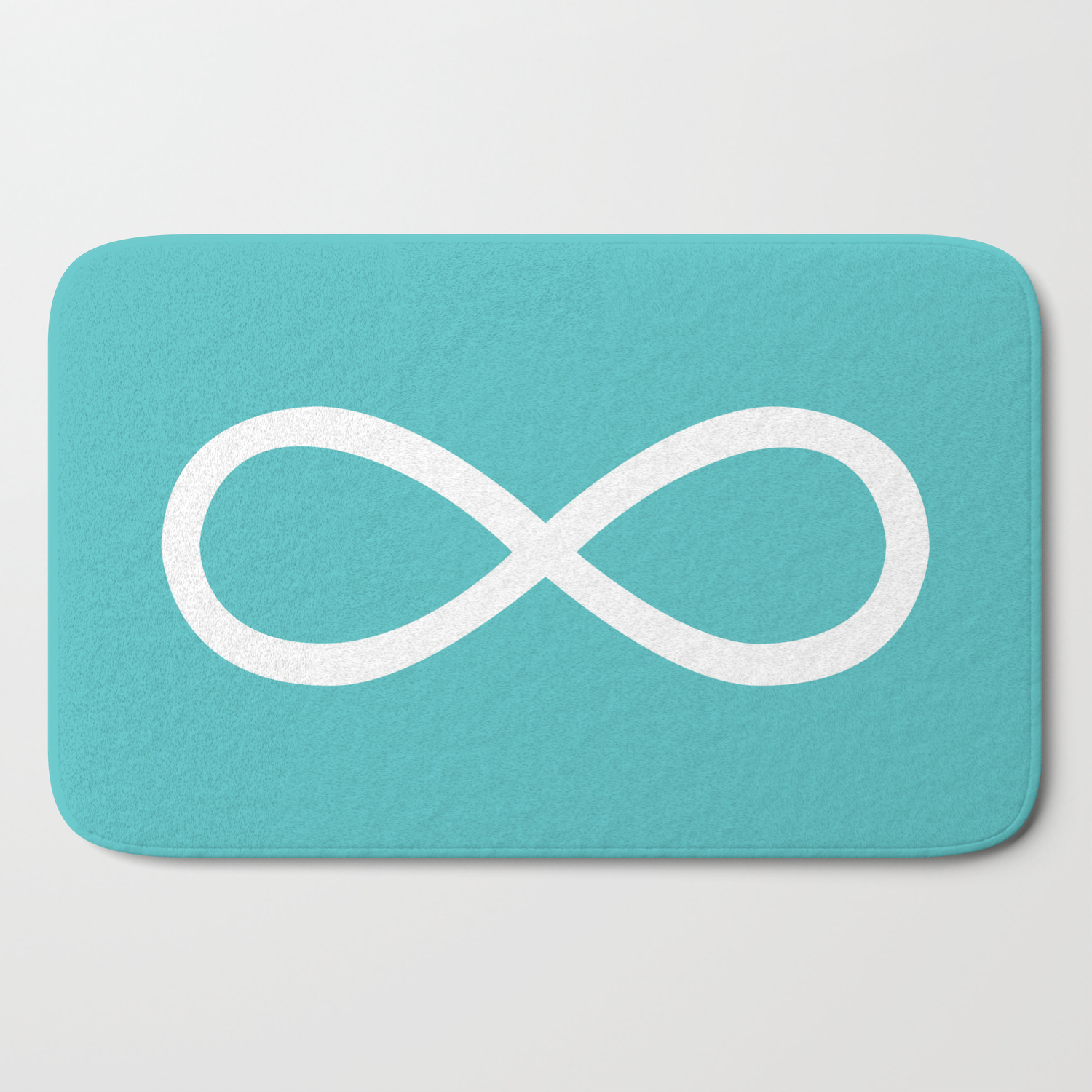 Infinity Symbol Turquoise Bath Mat By Aldariartstudio Society6