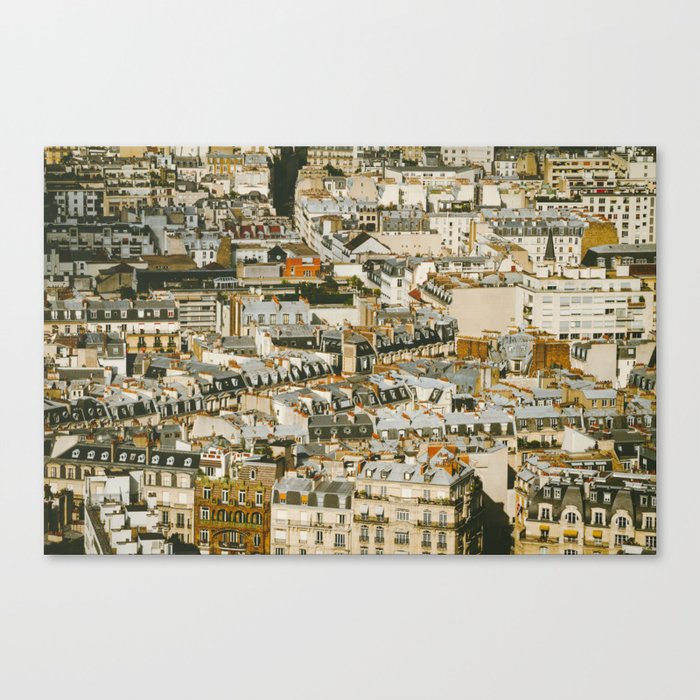 A Mosaic of Apartments in Paris, France. Canvas Print
