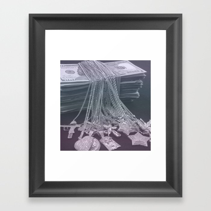 money and chains Framed Art Print