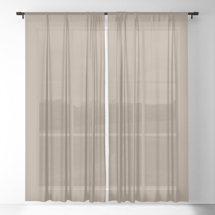 Colombian Four-Eyed Frog Tan Sheer Curtain