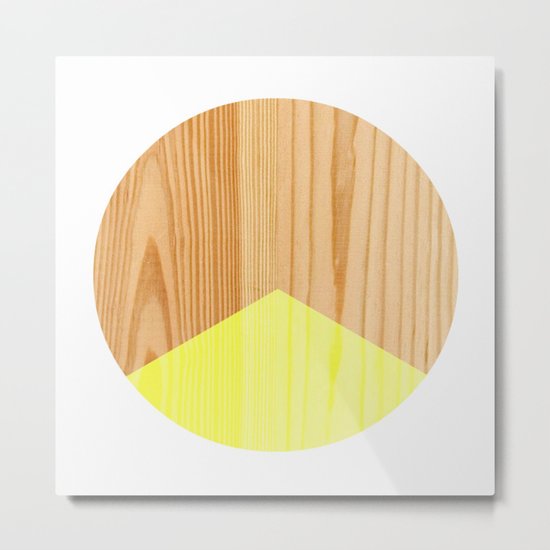 Lemon Wooden Bead Metal Print