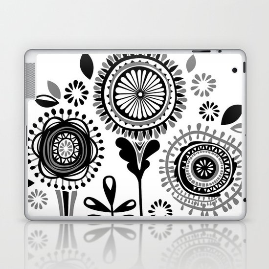Folksy Flowerheads Laptop & iPad Skin