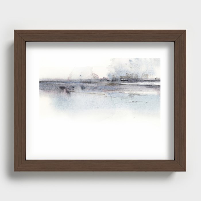 Abstract Sea Recessed Framed Print